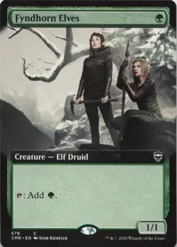 Fyndhorn Elves (Extended Art) C Commander Legends 678 - LP MTG - Image 1