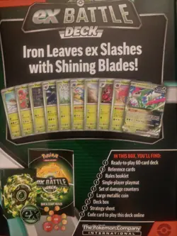 New Pokemon TCG Iron Leaves Ex Battle Deck Factory Sealed 60 Pokemon Cards - Image 4