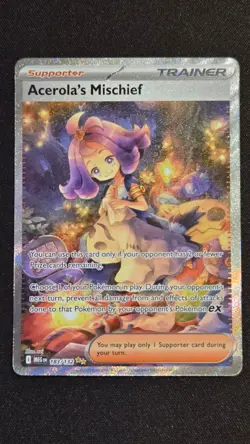 Pokemon TCG Acerola's Mischief 183/132 Me01: Mega Evolution Holo NM - Image 1