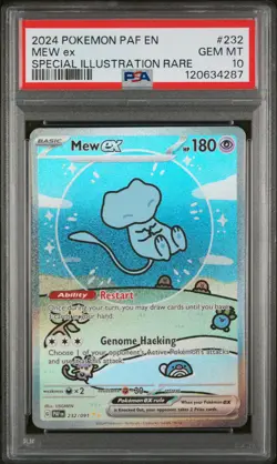 2024 Pokemon Paf En-Paldean Fates #232 Mew Ex Special Illustration Rare PSA 10 - Image 1