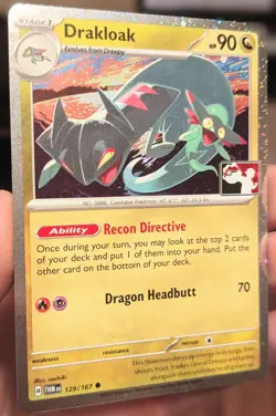 Drakloak 129/167 NM Cosmos Holo Play! Pokemon Prize Pack Play Stamp Series 6 - Image 3
