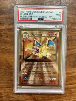 2021 Pokemon Celebrations Ultra-Premium Collection Charizard #4/102 Metal PSA 9 - Image 1