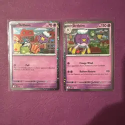 Pokemon Mega Evolution - Drifloon MEP005 & Drifblim MEP006 Cosmos Holo Promo NM - Image 1