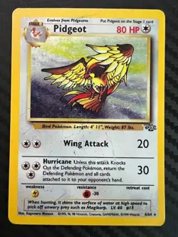 Pokemon TCG Pidgeot 8/64 Jungle Unlimited Holo Rare DMG - Image 1