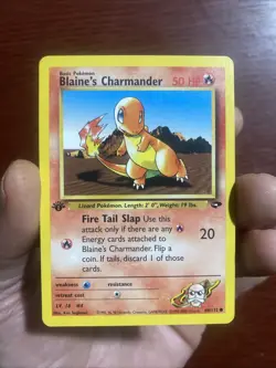 Blaine's Charmander 1st Edition Gym Challenge Pokemon 2000 Vintage # 60/132 c557 - Image 1
