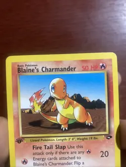 Blaine's Charmander 1st Edition Gym Challenge Pokemon 2000 Vintage # 60/132 c557 - Image 2