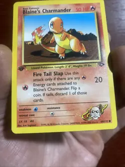 Blaine's Charmander 1st Edition Gym Challenge Pokemon 2000 Vintage # 60/132 c557 - Image 3