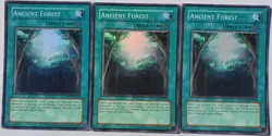 Yugioh 3x Ancient Forest ANPR-EN048 Super Rare Unlimited Ed Near Mint Playset - Image 1