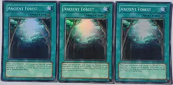 Yugioh 3x Ancient Forest ANPR-EN048 Super Rare Unlimited Ed Near Mint Playset - Image 2