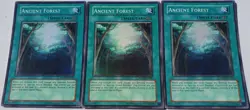 Yugioh 3x Ancient Forest ANPR-EN048 Super Rare Unlimited Ed Near Mint Playset - Image 3