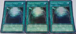 Yugioh 3x Ancient Forest ANPR-EN048 Super Rare Unlimited Ed Near Mint Playset - Image 4