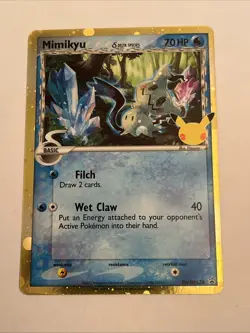 Pokemon Card Mimikyu SWSH136 Delta Species 25th Celebrations Black Star Promo - Image 1