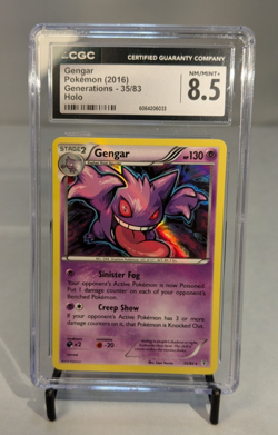 2016 Pokemon Generations Gengar Holo 35/83 TCG Card CGC 8.5 - Image 1