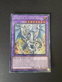 MP24-EN082 Albion The Sanctifire Dragon Prismatic Secret Rare Yu-Gi-Oh Card NM - Image 1