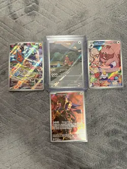 Lot Of 4 Pokemon Destined Rivals Full Art Card Lot Kangaskhan Greedemt Rotom - Image 1