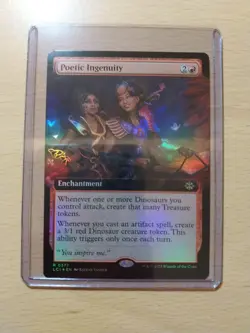Poetic Ingenuity Foil Borderless Rare Lost Caverns of Ixalan #377, MTG Magic - Image 1