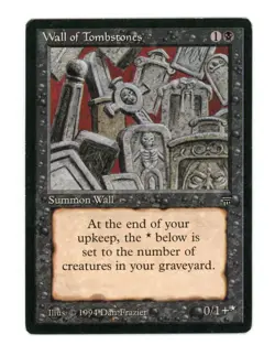 Wall of Tombstones Legends Magic the Gathering MTG - Image 1