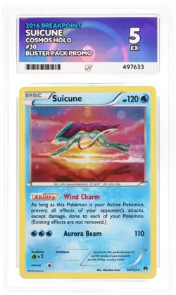 BreakPoint Suicune 30/122 ACE 5 Cosmos Holo Blister Promo Pokemon - Image 1