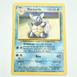 Wartortle 42/102 Base Set Unlimited 1999 Vintage Pokemon Uncommon Near Mint - Image 1