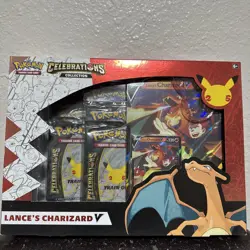 Pokemon TCG Celebrations Collection Lance's Charizard V Box 820650101625 - Image 1