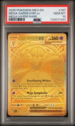2025 POKEMON MEG EN-MEGA EVOLUTION MEGA HYPER RARE #187 MEGA GARDEVOIR EX PSA 10 - Image 1