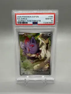2025 Pokemon SVP Journey Together Black Star Promo N’s Zorua 189 PSA 10 Gem Mint - Image 1