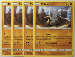 POKEMON 4X CUBONE 105/236 UNIFIED MINDS COMMON NEAR MINT-PLAYSET - Image 1