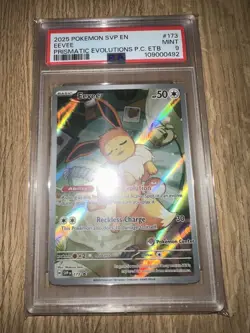 Pokemon TCG - PSA 9 - Eevee 173 - Prismatic Evolutions Pokemon Center ETB Promo - Image 1
