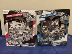 Lot of 2 Pokemon Black Bolt White Flare Binder Collections - Image 1