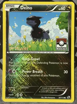Pokemon TCG: DEINO 1st Place OP League Promo Reverse Holo Stamped 97/113 - LP - Image 1