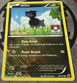 Pokemon TCG: DEINO 1st Place OP League Promo Reverse Holo Stamped 97/113 - LP - Image 2