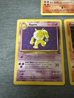 Pokemon Cards Bundle Of 3 Fossil Unlimited Including Moltres, Magmar, Hypno - Image 3