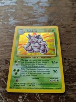 Pokemon TCG Nidoking Base Set 11/102 Holo Unlimited Foil Rare Card - Image 1