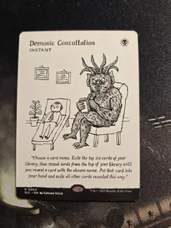 MtG DEMONIC CONSULTATION Secret Lair Encyclopedia Single Card Magic - Image 1