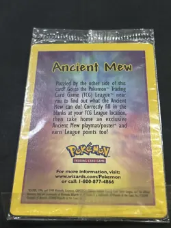 SEALED Ancient Mew Pokemon New Movie Promo Double Holo Foil Rare 1999-2000 Card - Image 2