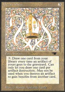 Urza's Miter - Light Play MTG Antiquities - Image 1