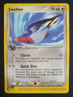 Swellow 45/97 - EX Dragon Set - Pokemon Ereader Card - Near Mint Condition - Image 1