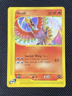 Pokemon TCG Ho-Oh Black Star Promo Card 52/53 WOTC Pokemon LP - Image 1