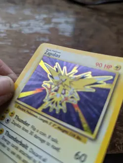 Pokemon TCG Zapdos Base Set 16/102 Card 1999 Foil Holo Wizards Rare - Image 3