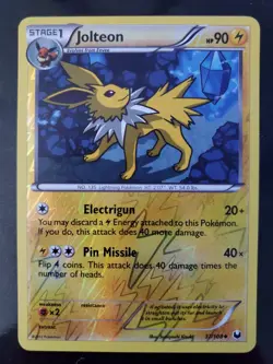 Jolteon 37/108 Reverse Holo Pokemon TCG Card Black White Dark Explorers NM - Image 1