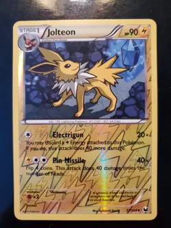 Jolteon 37/108 Reverse Holo Pokemon TCG Card Black White Dark Explorers NM - Image 2
