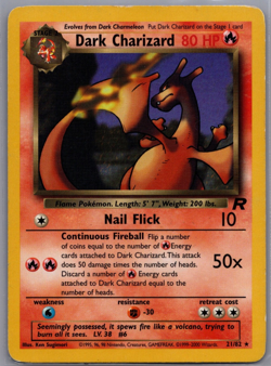 Dark Charizard 21/82 Team Rocket Set Rare Non-Holo Pokemon Card WOTC - Image 5