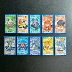 E762 Lot of 10 Pokemon Advanced Generation Kakumen Retsuden Nintendo Menko Card - Image 1