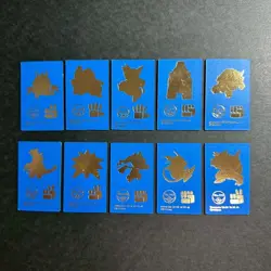 E762 Lot of 10 Pokemon Advanced Generation Kakumen Retsuden Nintendo Menko Card - Image 2