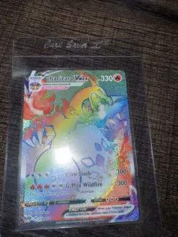Pokemon TCG Champions Path Rainbow Charizard VMAX Secret Rare Card 74/73 NM - Image 1
