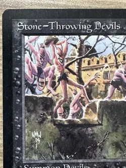 MAGIC: THE GATHERING Arabian Nights STONE * THROWING * DEVILS Lightly Played #2 - Image 2