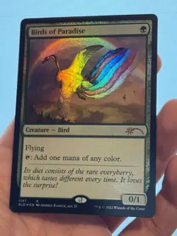 1X FOIL Birds of Paradise Alternate Art MINT MTG Magic Secret Lair Charity #1147 - Image 2
