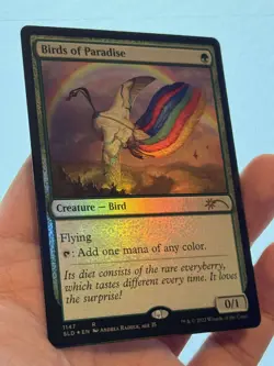 1X FOIL Birds of Paradise Alternate Art MINT MTG Magic Secret Lair Charity #1147 - Image 3