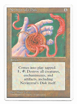 Magic the Gathering ~ MTG ~ 1x Nevinyrral's Disk ~ MP ~ Fourth Ed - Image 1