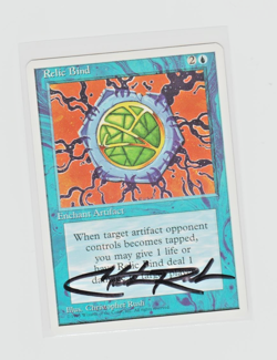 Magic the Gathering ~ Relic Bind ~ M/NM ~ 4th Ed. ~ SIGNED BY ARTIST - Image 1